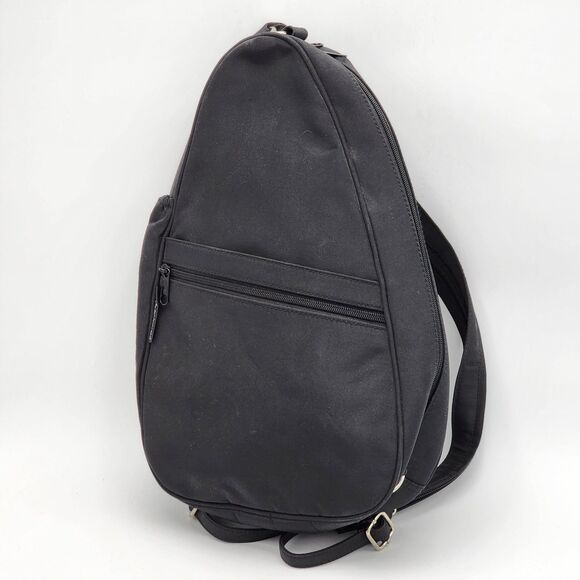 Norm Thompson Black Convertible Crossbody Sling Backpack - Picture 2 of 11